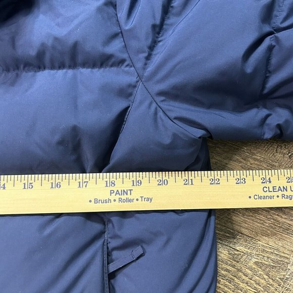 L.L. Bean L Petite Blue Puffer Goose Down TEk Jacket Coat Full Zip - Picture 4 of 4